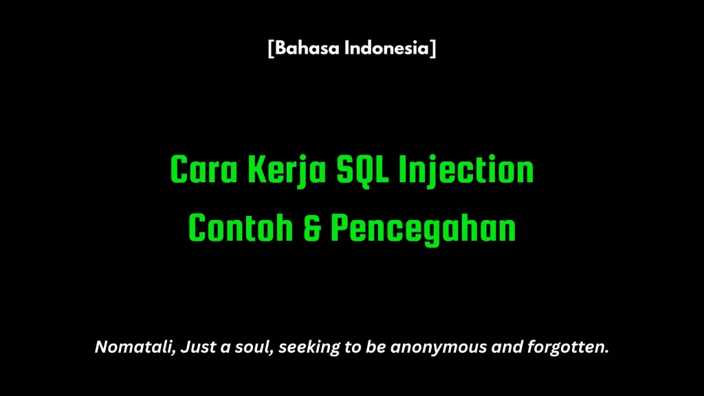 cara kerja sql injection