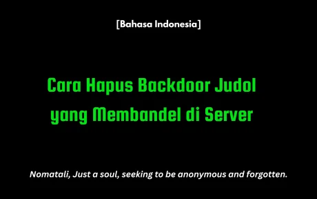 Cara Hapus Backdoor Judol