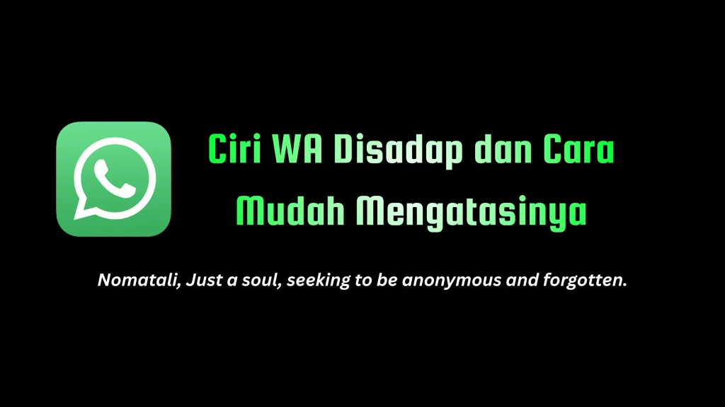 ciri wa disadap
