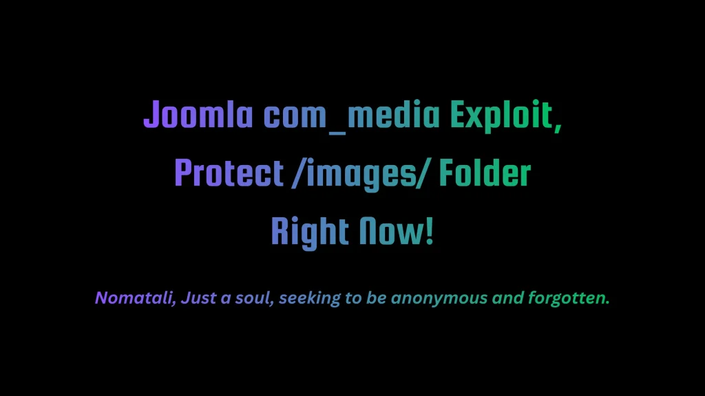 Joomla com_media exploit