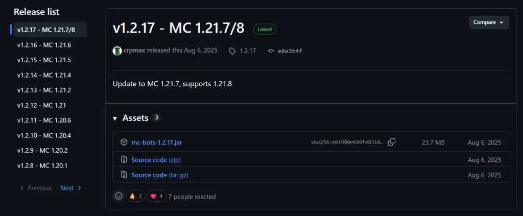 mc-bots minecraft pentest download release
